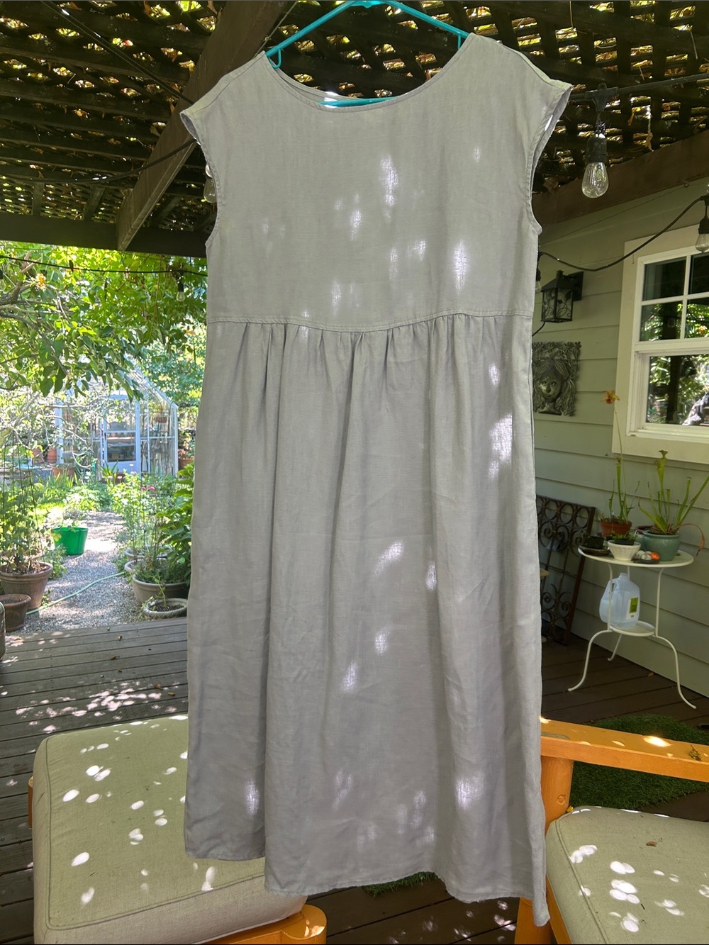 Lintico Light Gray Gathered Waist Woman's Dress